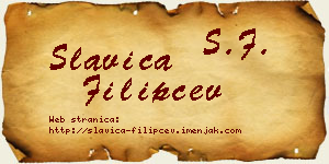 Slavica Filipčev vizit kartica